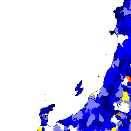 人口増加率マップ1985 15年 人口密度マップ05 15年 埼玉大学教育学部 谷謙二研究室 Map Of Population Growth Rate And Density In Japan 15